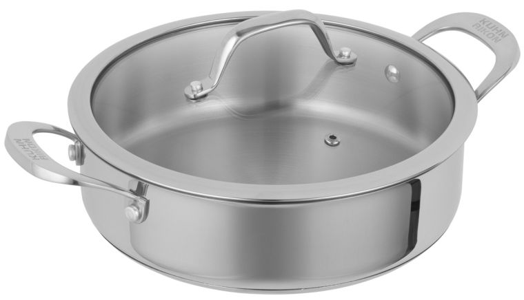 Kuhn Rikon Stove Top Deep Stainless Steel Pot or Fryer w/Steamer Basket  4204