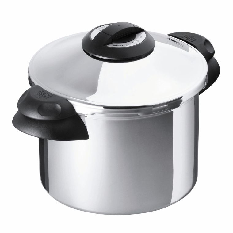Kuhn Rikon Stainless Steel Duromatic Saucepan Pressure Cooker 5 Quart,  Silver
