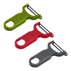 SWISS PEELER Éplucheur set vert / rouge / gris de 3 pièces