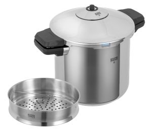 DUROMATIC® INOX Modèle à poignées Set 5.0L/22 cm + Panier à étuver