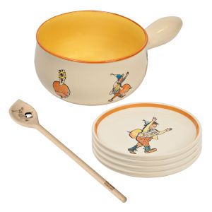 Fondue au fromage set Schellenursli 6 pièces