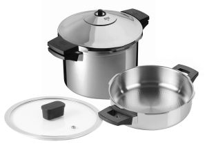 DUROMATIC® INOX Set Seitengriffmodelle  2.5 + 6.0 L · Ø 24 cm