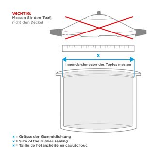 DUROMATIC&reg; Rubber seal silicone blue &Oslash; 22 cm