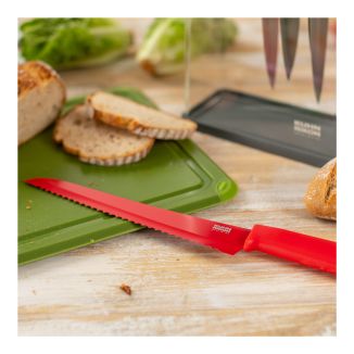 COLORI®+ Couteau à pain rouge