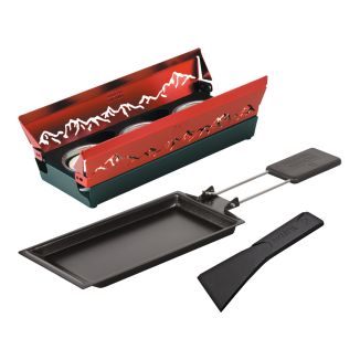Raclette Set Mini Alpengl&uuml;hen rot