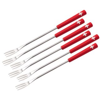 Cheese fondue forks Swiss Cross 6 pcs