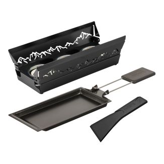 Raclette Set Mini Alpengl&uuml;hen schwarz