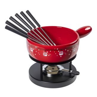Set &agrave; fondue au fromage Flumsi rouge &Oslash; 21 cm