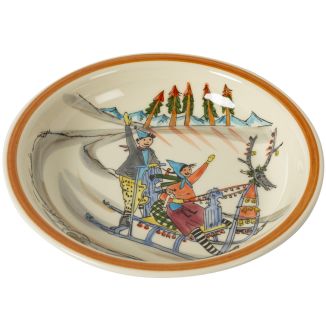 Assiette creuse promenade en luge Ø 21 cm