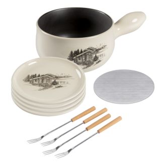 K&auml;sefondue Set Chalet 10-teilig