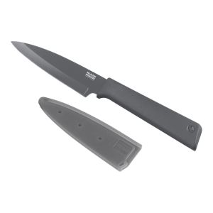 Kuhn Rikon Switzerland made6 in.chefs knife. Black and white