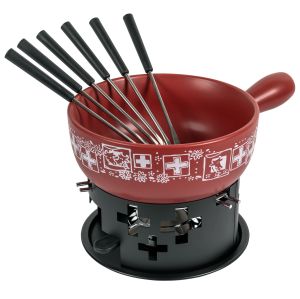 Pot Art Cast Iron Induction Griddle Pan, 28cm, Red - KARACA UK