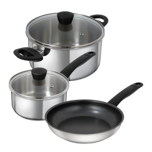 CLASSIC Cookware set (saucep. 16cm + pot 20 cm + fryingpan 24 cm)